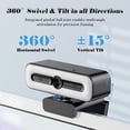 thumbnail image 3 of RONY 4K Autofocus Webcam with Ring Light, Plug & Play Computer Camera with Microphone for PC Laptop Video Streaming, 3 of 12