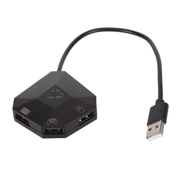 <p>Adaptateur Clavier Souris, Bouton de Réinitialisation Durable Prêt à l'Emploi Convertisseur de Manette de Jeu Connexion Câble Stable pour Console de Jeu</p>