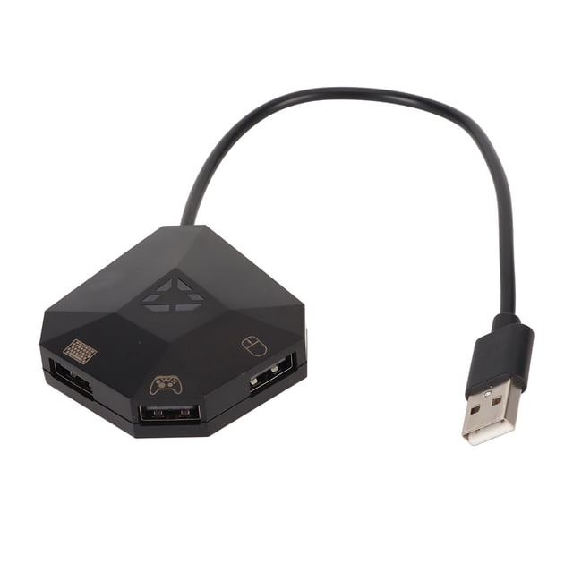 <p>Adaptateur Clavier Souris, Bouton de Réinitialisation Durable Prêt à l'Emploi Convertisseur de Manette de Jeu Connexion Câble Stable pour Console de Jeu</p>