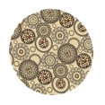 thumbnail image 2 of ziyahi Elastic Edged Waterproof Backed Fitted round Tablecloth round table Table Cover Tableclothes Style F 1.5m, 2 of 9
