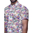 thumbnail image 4 of BESTMAN Slim Fit Shirts For Men Button Down Short Sleeve Printed Shirts For Boys, 4 of 5