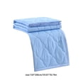 thumbnail image 2 of Matoen12 Solid Color Flannel Blankets for All Season, Polyester Soft Throw Blanket Lightweight Air Conditioning Quilt for Nap Sleep, Modern Style Home Decor Ideal for Gift, 60"x79", 1PC, Blue, 2 of 7