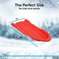 thumbnail image 2 of Superio Torpedo Snow Sled for Kids and Adults, 46", Red, 2 of 8