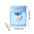 thumbnail image 2 of 3Pcs Heart Shaped Pencil Sharpener! Fufafayo Four Color Rotating Hole Sharpener for Kids, Transparent Cover Pencil Sharpener for School, Portable Pencil Sharpener for Students, Cute Sharpener for, 2 of 5