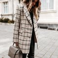 thumbnail image 4 of XZNGL Ladies Long Sleeve Suit Collar Double Breasted Woolen Jacket, 4 of 8