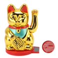 thumbnail image 2 of Waving Arm Lucky Cat Solar Powered Light Sensing Rotatable Base Bring Wealth  Luck 5 Inch Fortune Cat Decoration Waving Arm Lucky Cat, 2 of 8