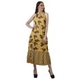 thumbnail image 2 of Moomaya Robe Maxi Sans Manches à Col Licou Imprimée avec Fente avant Robe d'Été pour Femme, 2 of 4