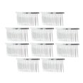 thumbnail image 1 of facefd 10 Pieces DIY Blank Metal Hair Clips Side Comb 20 Teeth Bridal Accessories, 1 of 9