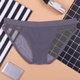 thumbnail image 4 of Ketyyh-chn99 Men's Underwear Boxer Briefs 2024 Cotton Trunks Underpants Mens Low Rise Briefs Ice Thread Underpants Fashion Ride Up Underwear Pant Grey,XL, 4 of 4