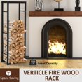 thumbnail image 4 of HOMCOM Firewood Rack Fireplace Log Holder, 15.7" x 9.8" x 59.1", 4 of 10