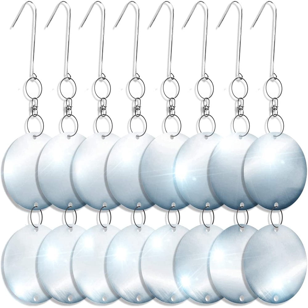 Qjuhung Bird Deterrent Reflective Discs Repellent Swivel Outdoor 8 Pack