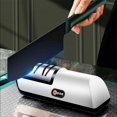 thumbnail image 4 of Electric Knife Sharpener Automatic Adjustable Kitchen Tool for Fast Sharpening Knives Scissors Orange,1 x Electric Knife Sharpener 1 x Usb charging cable,Orange, 4 of 9