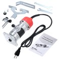 thumbnail image 1 of Amdohai 800W Trim Router 30000r/min with Transparent Base Edge Guide Wood Laminate Electric Trimmer Compact Palm Router Corded for Woodworking Trimming Slotting Notching / Aluminum Red /, 1 of 7