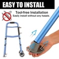 thumbnail image 3 of Walker Glide Skis, Rubber Mobility Aid for Seniors Easy Installation Versatile Use with Various Floors, 3 of 7