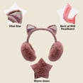 thumbnail image 3 of Fluffy Foldable Earmuffs Plush Winter Ear Warmer for Family, 3 of 5