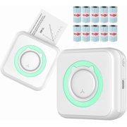 2023 InstaProud Portable Sticker Printer, Bluetooth Thermal Printer, Blue with 10 Sticker Rolls