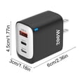 thumbnail image 3 of CQCYD Americas Standard Charging Head, 1U+2C Multi Port USB Fast Charging Power Adapter, 200W Wall Charger for 15 Pro Laptop, 3-Port Desktop Charger Block Compatible With Various Devices, 3 of 7