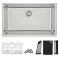 thumbnail image 1 of Stylish Dual Mount 31" Stainless Steel Single Bowl Workstation Kitchen Sink with 5 accs S-131W, 1 of 14