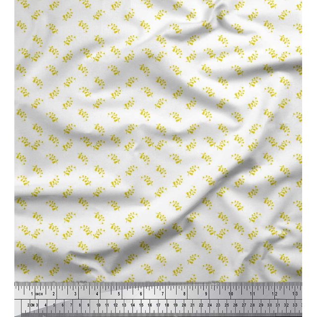 Soimoi Polyester Crepe Fabric Floral Shirting Print Fabric by Yard 52 Inch Wide