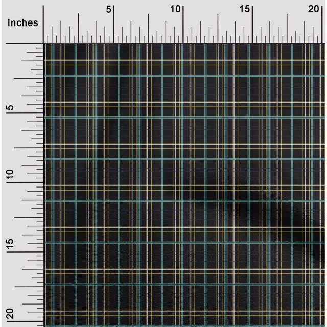 oneOone Georgette Viscose Fabric Madras Check Printed Craft Fabric BTY 42 Inch Wide