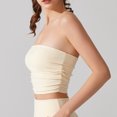 thumbnail image 4 of Dealovy Tube Tops for Women Strapless Going out Tops Built in Bra Sleeveless Ruched Summer Crop Top, 4 of 5