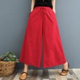 thumbnail image 3 of Women's Ramie Trousers Loose Comfortable Lightweight Pant for Summer Spring, 3 of 7