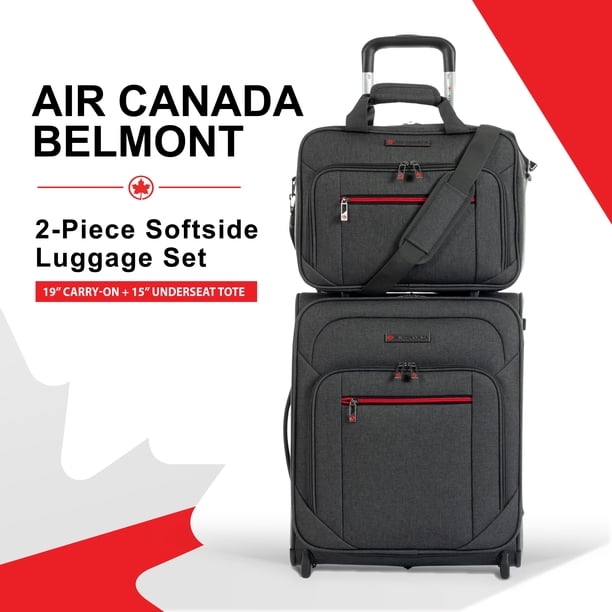Air Canada Belmont 2-Piece Set, 18 Inch Carry-On Luggage Set with