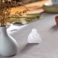 thumbnail image 5 of Figurines Feng Shui de Bouddha Heureux Rieur en Cristal Sculpté Richesse, 5 of 5