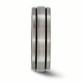 thumbnail image 3 of Edward Mirell Black Ti Grooves and Textured Lines 7mm Band Size 7, 3 of 4
