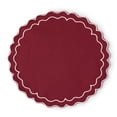 thumbnail image 1 of Holiday Time Cranberry Spice Collection Set de table festonné brodé, Rouge/Blanc, 15" rond, 1 of 4