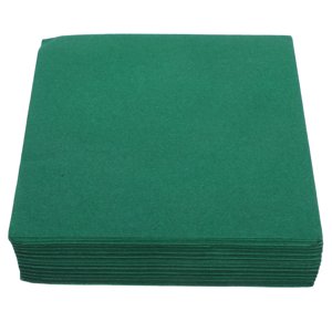 RUNROTOO 50Pcs Premium Dark Green Disposable Paper Guest Towels Made from Natural Wood Pulp for Events