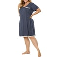 thumbnail image 2 of GRACE & GRANDEUR Women's Plus Size Polka Dots Short Sleeve Sleepshirts, 2 of 6