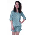 thumbnail image 1 of Moomaya Ensembles de Pyjama en Coton avec Shorts Ensemble de Nuit 2 Pcs Shorts Vêtements de Nuit pour Femmes, 1 of 6