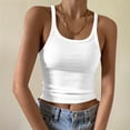 thumbnail image 2 of Timegard Womens Tank Tops Square Neck Ribbed Camis Slim Casual Workout Sleeveless Top Blouse Basic Tee, 2 of 6