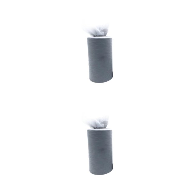 Wweixi White Roll Wrist Tulle Coil Durable And Reliable Wedding Essentials Easy To Ad Clean Roll Tulle light grey 2Set