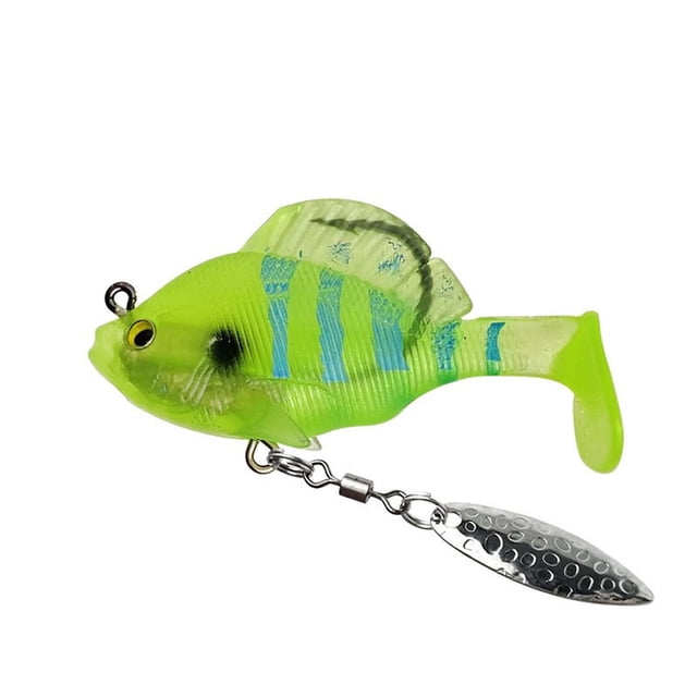 EGNMCR Three Generations Of Jumping Fish Hollow Lead Soft Bait Hanging Bottom Rotating Sequins T-tail Lead Soft Fish Bait artificial bait