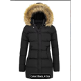 thumbnail image 1 of Women'S Plus Size Faux Fur Hood Puffer Coat With Removable Hooded Long Puffer Jacket Lightweight Full-Zip Puffer Jacket L-3XL Size, 1 of 2