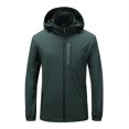 thumbnail image 1 of LSLJS Men Velvet ski Outdoor Sports Pocket Hooded Mountaineering Jacket( Green, XL), 1 of 3