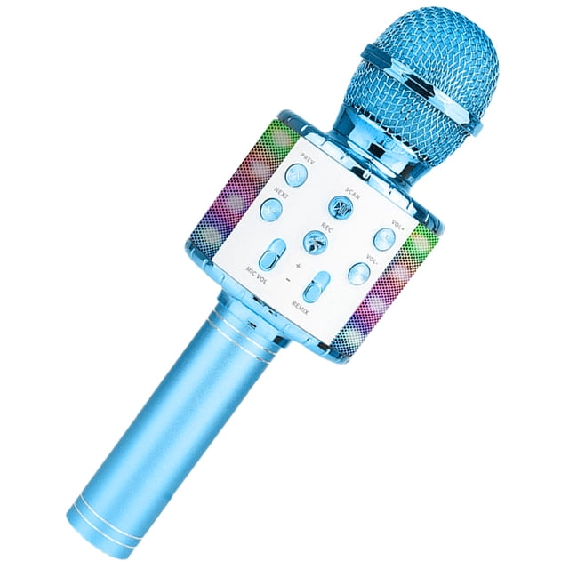 Karaoke Microphone Wireless Karaoke Mic Speaker Karaoke Machine with LED light