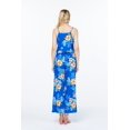 thumbnail image 3 of Combinaison à Bretelles Hawaïenne pour Femme en V avec Poches, Bleu Hibiscus, m, 3 of 5