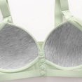 thumbnail image 4 of Fgnfyis Women's Solid Color Lace Pattern Front Buckle Non Underwire Tank Top Bra Bras for Women Light Green 36, 4 of 7