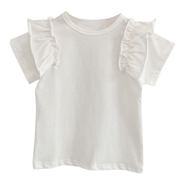 2025 Chemise à Col Rond Imprimée pour Enfants pour Filles T-Shirt à Manches Courtes T-Shirts 2T pour Garçons et Filles