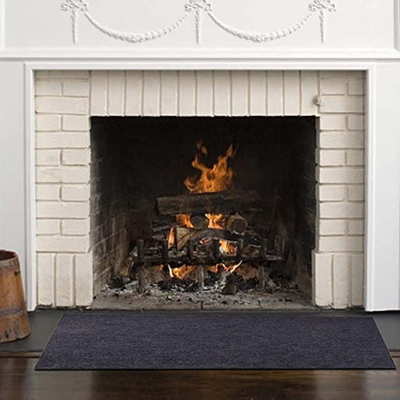 Ramiter Fireproof Fireplace Hearth Rug Non Slip Protection Mat Flame Resistant Pad Dinner Place Mats for 4