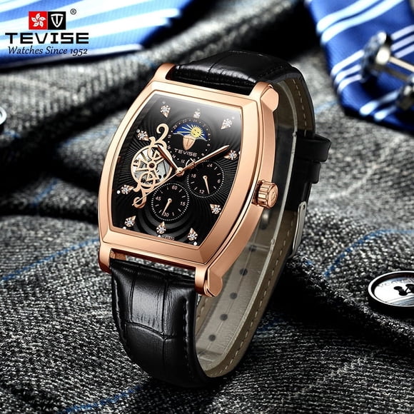 Tevise Top Automatic Self-winding Watch Men Tourbillon Men's Mechanical Watches Skeleton Male Sport Wristwatch Relogio Masculino 8383C