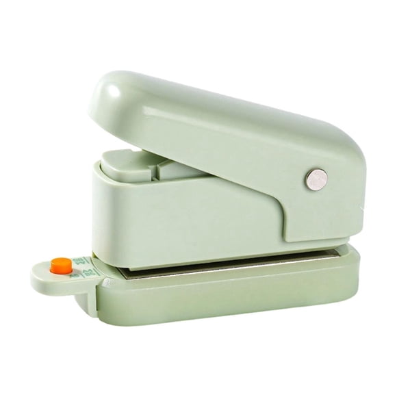 Btomtd 6 Hole One Handed Hole Puncher for Students Mini Portable Paper Punch with Guide Ruler for A4 A5 B5 Loose Leaf Office School
