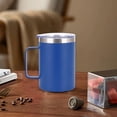 thumbnail image 3 of Tasse à Café en Acier Inoxydable avec Couvercle et Poignée, Isolation Thermique, Portable, Hauteur 4,52 Po, Matériau en Acier Inoxydable 304, 3 of 7