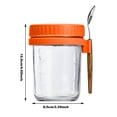 thumbnail image 3 of Ynlkorvg Glass&Bottle Overnight Oatmeal Jars With Spoon And Lids Airtight Oatmeal Containers With Measurement Marks Mason Jars With Lids For Oatmeal Containers On The Move, 3 of 8