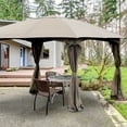 thumbnail image 4 of Gymax Pavillon de Terrasse 11,5 Pi Auvent de Tente Abri pour Mariage et Fête Auvent Moustiquaire, 4 of 10