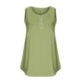 thumbnail image 4 of Dealovy Plus Size Tank Tops for Women Casual Sleeveless Scoop Neck Buttons Ruched Solid Color Loose Flowy Tees, 4 of 5
