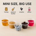 thumbnail image 2 of [ Sets] ozPlastic Jello Shot Cup Containers with Snap on LeakProof Lids, Jello Shooter Shot Cups, Compact Food Storage for Portion Control, Sauces, Liquid, Dips, Souffle Cups, Freezer Safe, 2 of 8